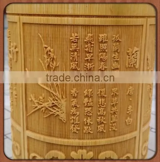 Best quality hard engraved bamboo tube