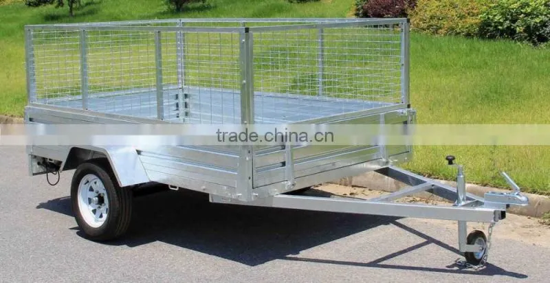 Hot dipped galvanized 6x4 7x4 7x5 8x5 cage trailer/box trailer/car trailer