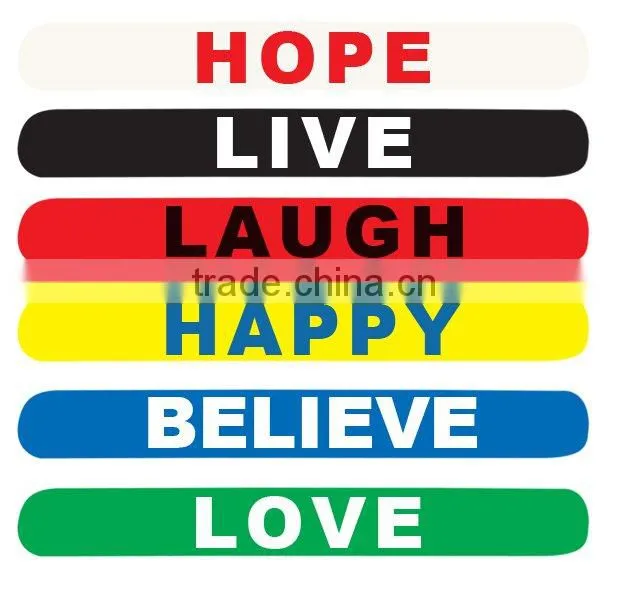Free sample Fashion Silicone Slap Wristband