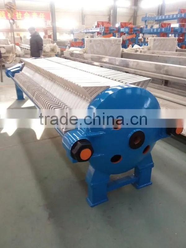 800 round plate filter press main for kaolin and stone wastewater solid-liquid separation
