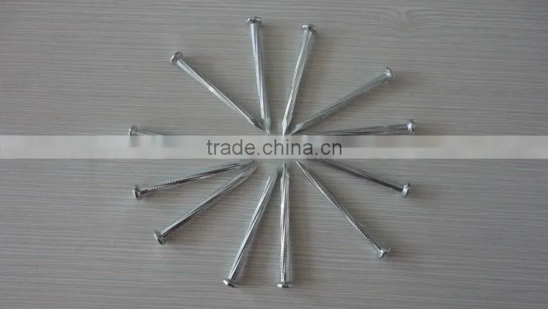 4 inch Galvanized steel nail grooved shank concrete nail from China facfory
