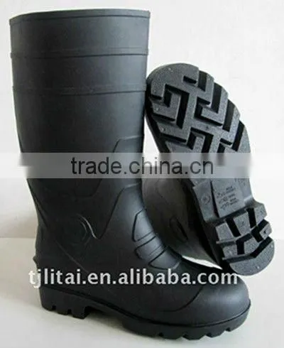 White PVC safety boot CE EN ISO20345 S5 western boots