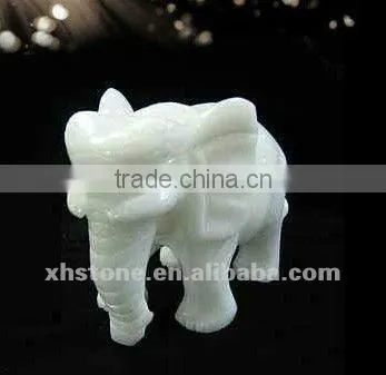indoor decorative carved green jade rabbit sculpture(20 years factory)