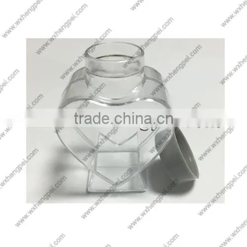 Cleverish portable cute transparent gray lid plastic storage jewelry wedding box kit