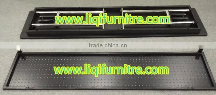 New Style Comercial Banquet Rectangular Training Tables with Folding Legs and metal mask