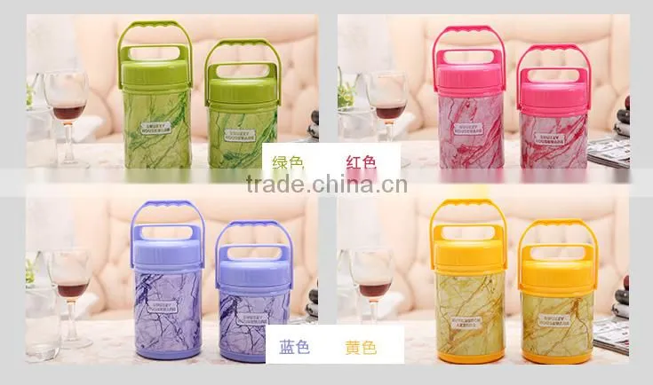 Wholesale stock small order With handle double layers all steel tankbento boxes