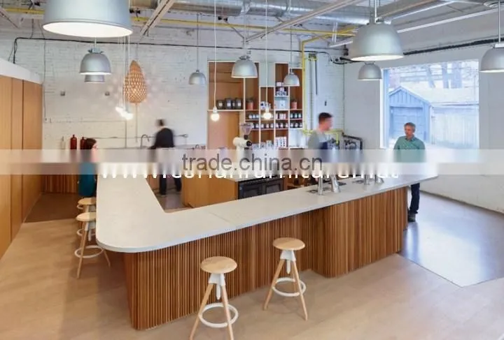 Solid surface material coffee kiosk coffee counter