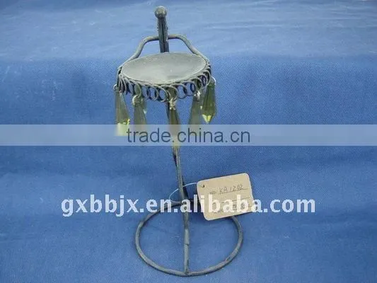 Blue pearl black wire people shape decorative candlestick crafts