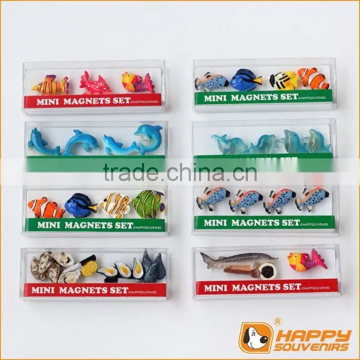 Souvenir fridge magnet city landscape painting and special miniature food series 3D advertising product