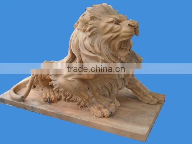 Western style marble stone lions statue