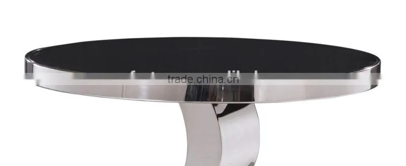 C04 Modern round mirror sofa side coffee table