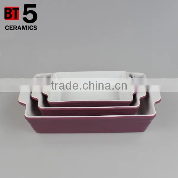 Ceramic Colorful Nice Oven Oblong Baking Tray