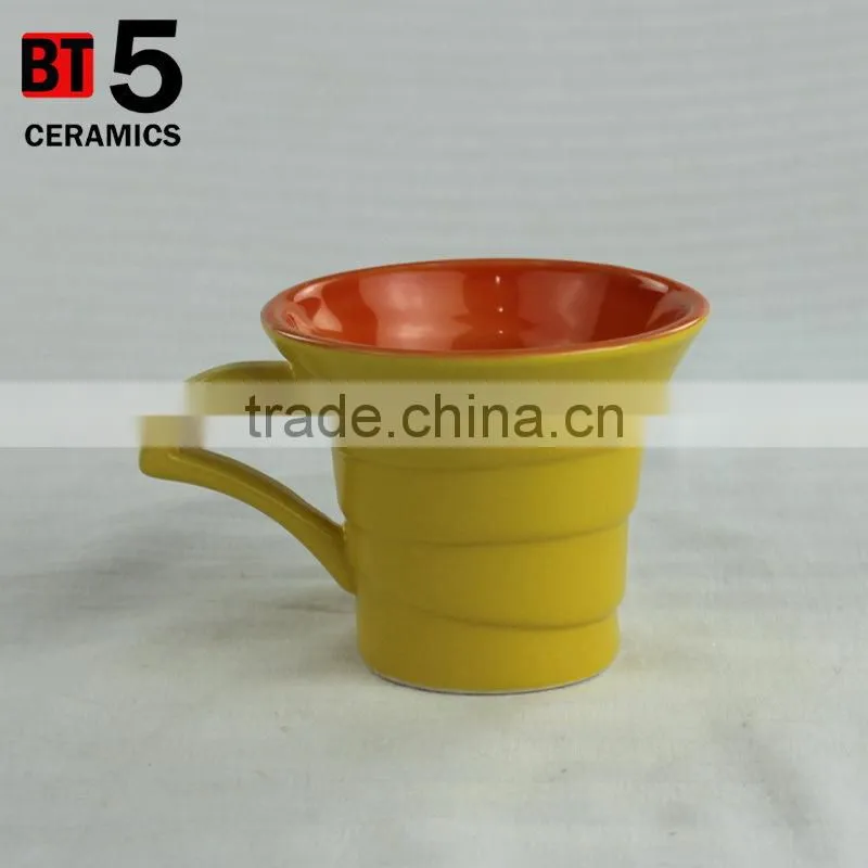 New design double glazed ceramic customized coffee mug