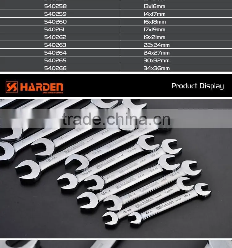 flexible combination wrench Cr-v open end mirror polished spanner wrench set