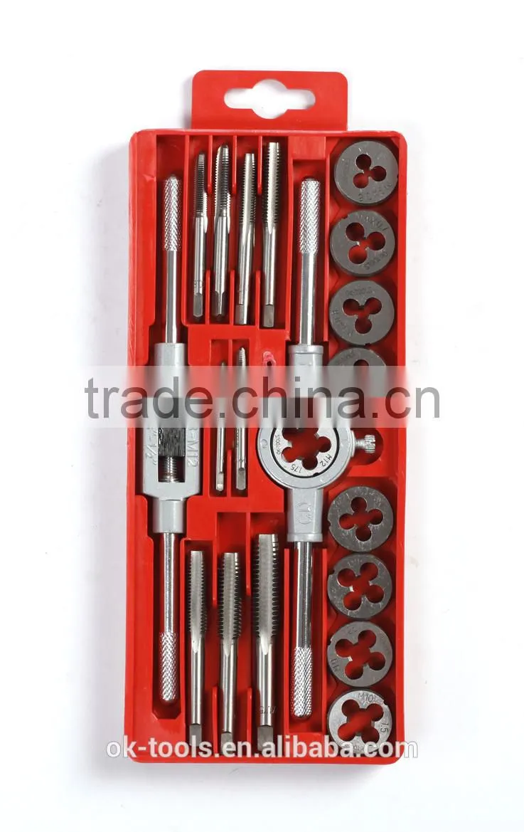 OK-tools 20Pcs Thread Cutting Tools Tap And Die Set