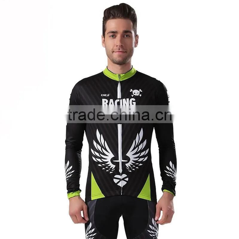 Long sleeve cycling jersey/bicycle clothing/bike cloths set