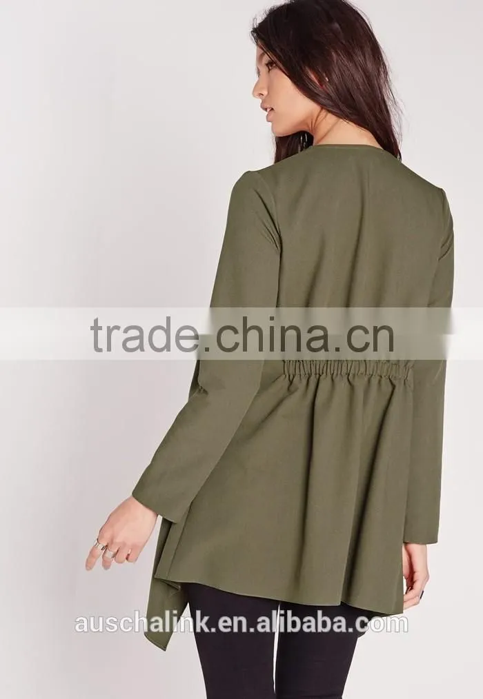 outdoor women cheap khaki thin outer layer waterfall jacket