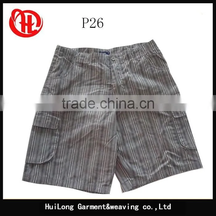 cheap cargo short pants stocklots men's washed shorts printed plaid