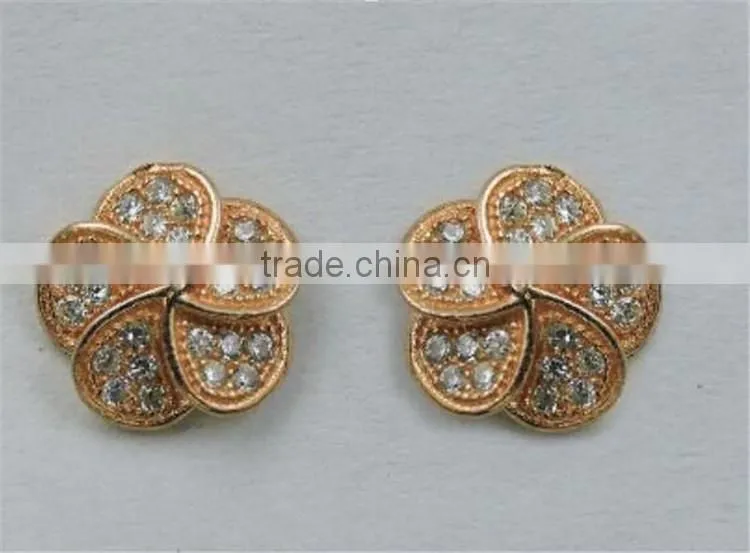 Cheap Wholesale 925 Sterling Silver Purple Diamond Stud Earrings