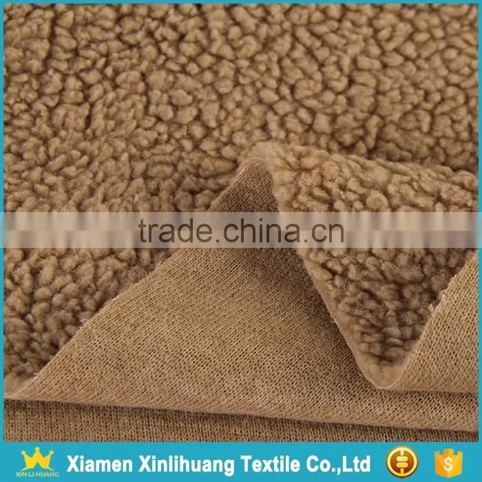 High Quality Super Soft Weft Knitted 100% Polyester Sherpa Fleece Fabric