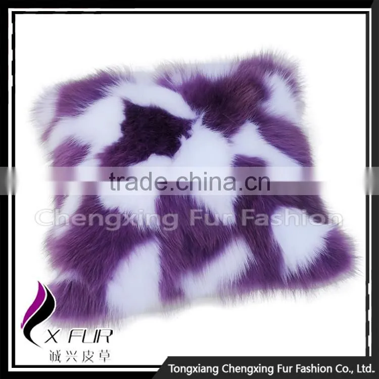 CX-D-33H New Arrival Seat Cover Fox Fur Cushion Cover Decorative Pillows Home Decor