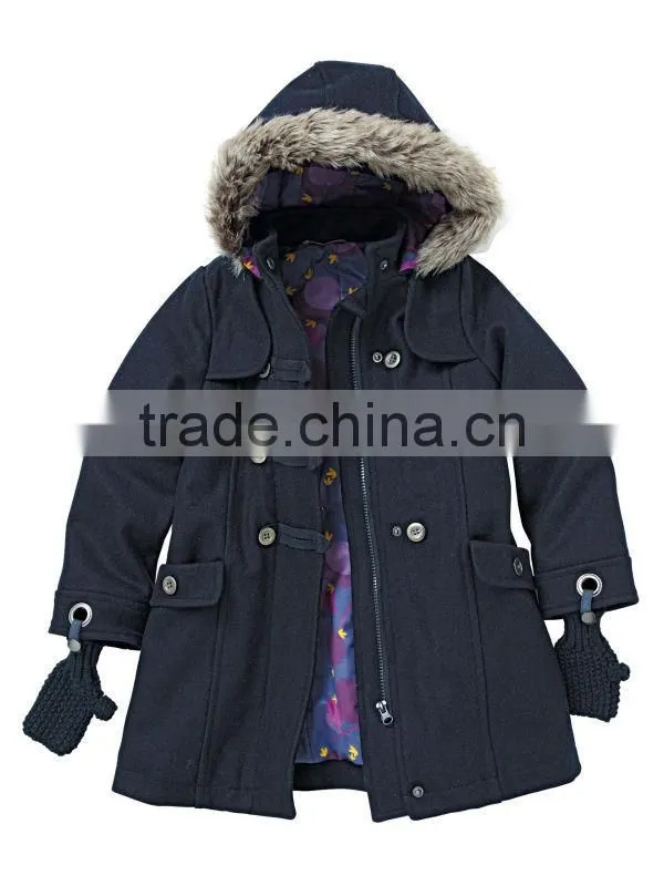 Girl's Wool Mix Coat