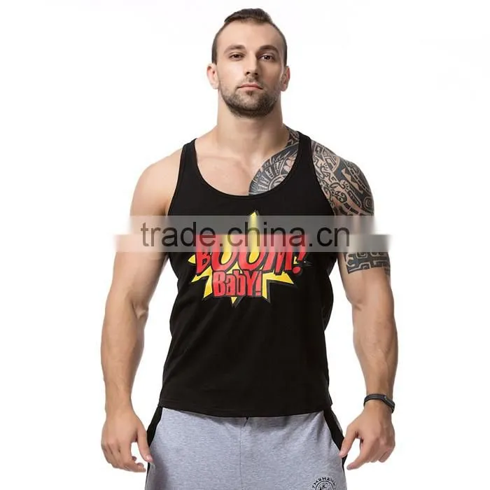 Wholesale fashion men custom muscle tank tops
