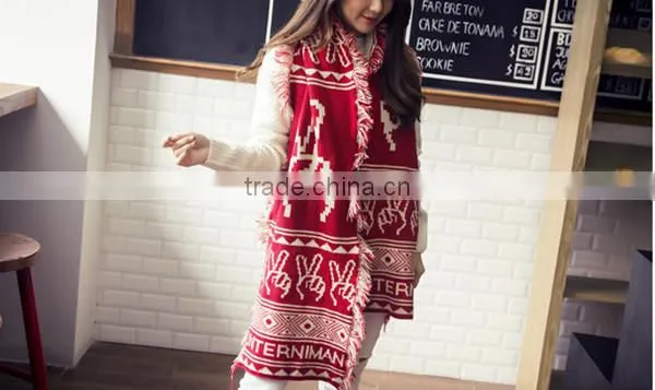 Korean style fashion latest design long acrylic candy color choice elegant wear shawl scarf womens