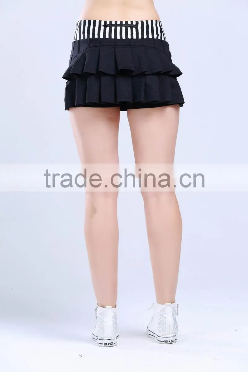 Sweat-wicking four way stretchy tennis skirt for women running skirt