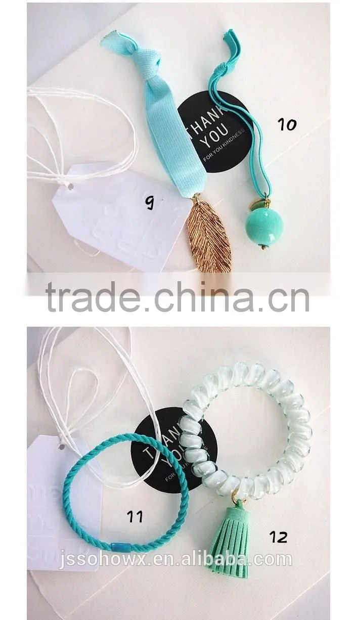2017 Hot Sale Turquoise Knotted Hair Tie Set