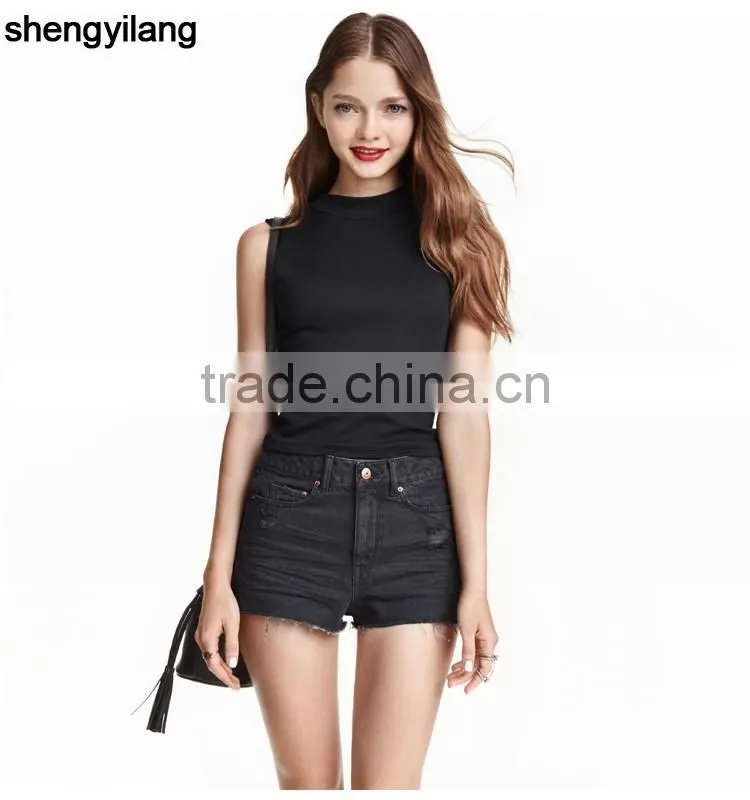 New arrival lady's sleeveless top wholesale fashionable fitness tank top guangzhou manufacturers