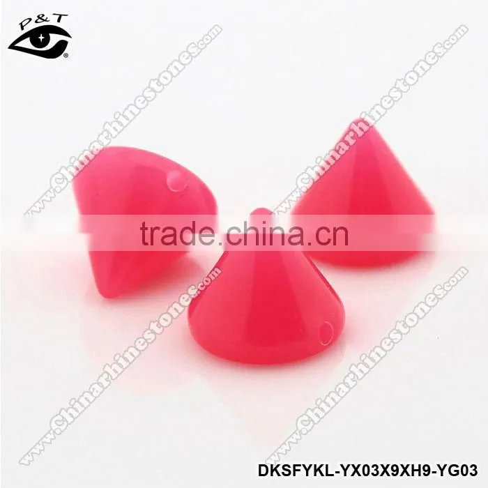 10mm sew on cone studs with holes brown coffee color for clothing shoes