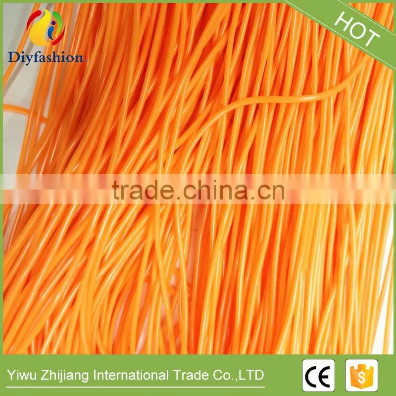 Hot fashion 1kg each roll DIY Round Hollow Knit Plastic PVC scoubidou strings