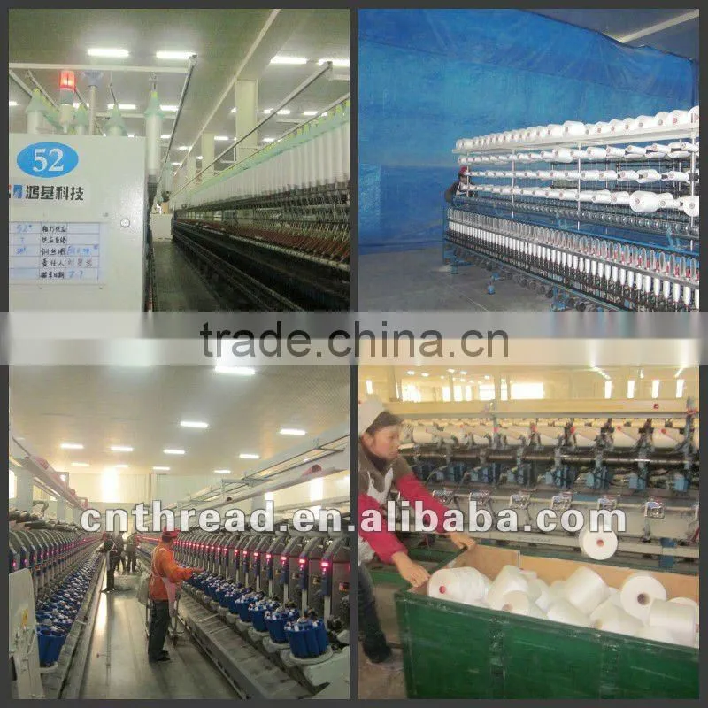 raw white 100% polyester sewing thread