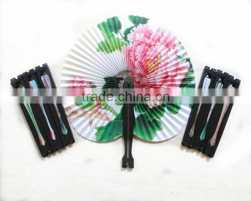 Factory direct paper fan travel fan hand holder fan