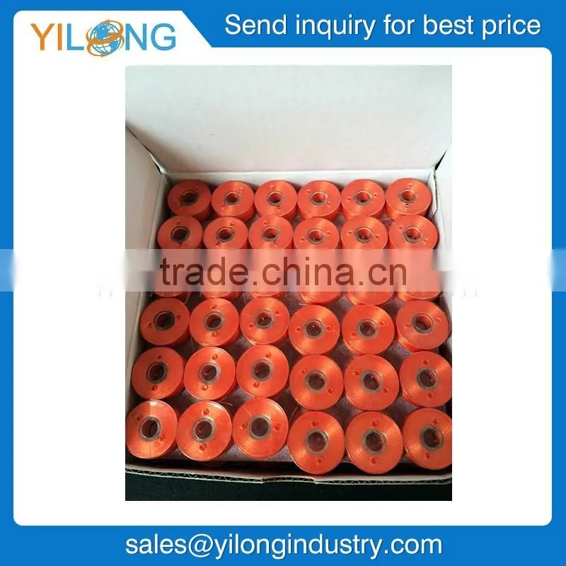 Plastic side colorful prewound bobbins
