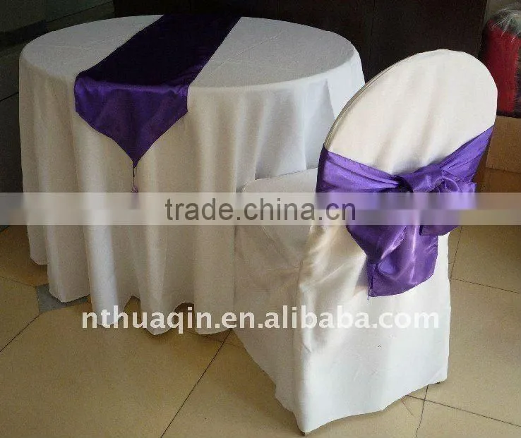 polyester banquet chair cover and wedding satin chair sash