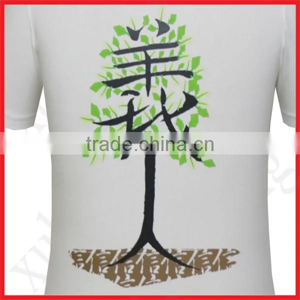 tshirts with logo rubber printing ring spun cotton