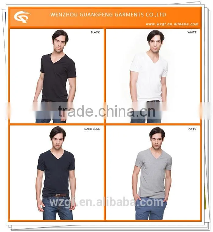 Promotional Plain Election Campaign V Neck Man Cotton t Shirts