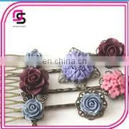 wholesale women hair pins handmade leather hair pins
