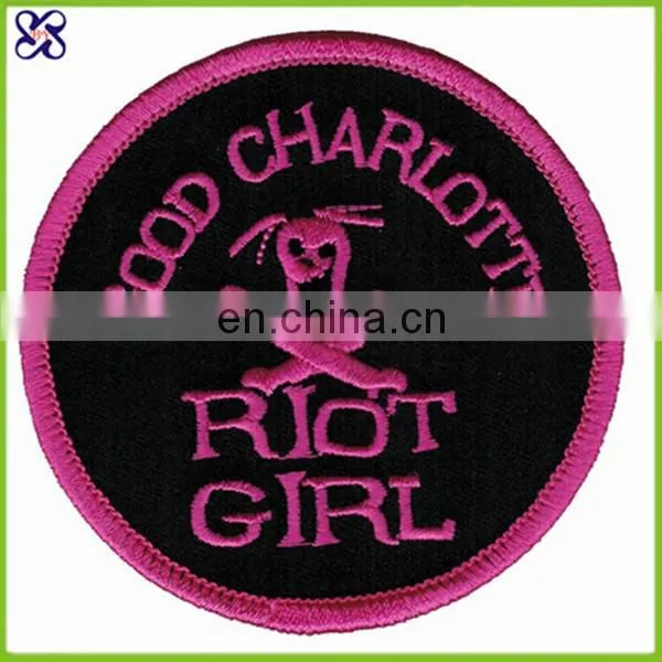 customized Iron on embroidery badge embrodiery flag