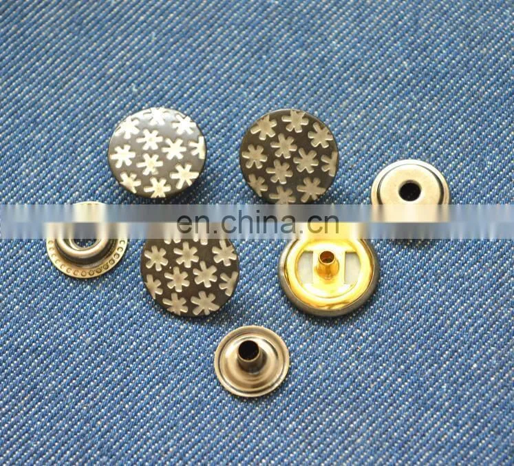 Snap buttons for garments