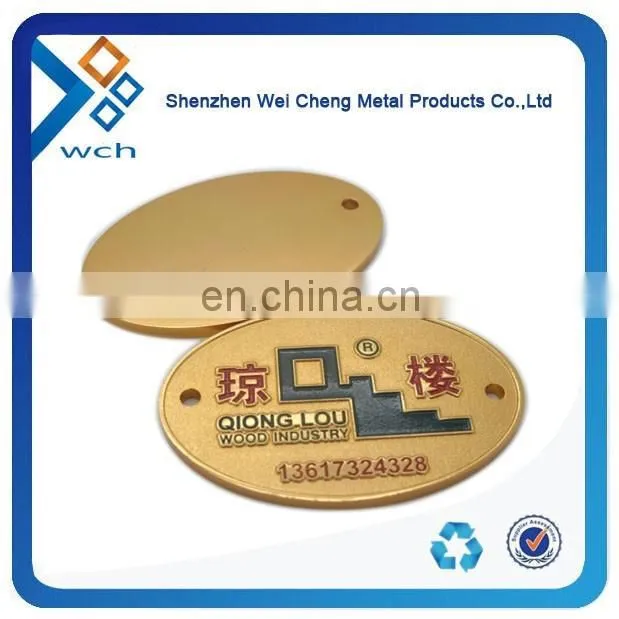 high quality stamped anodized aluminum labels