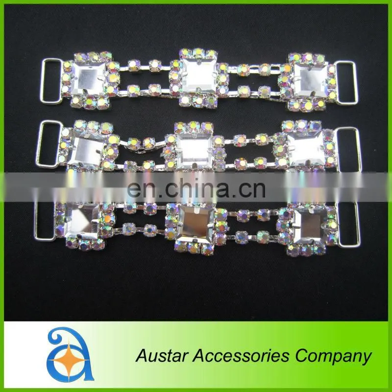 Fashion silver bra bikini connectors for ladies swimwear accessory