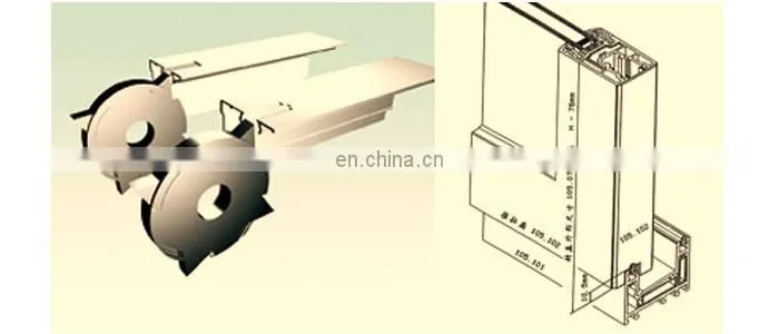 Cap sealed cover milling machine UPVC window and door making machine