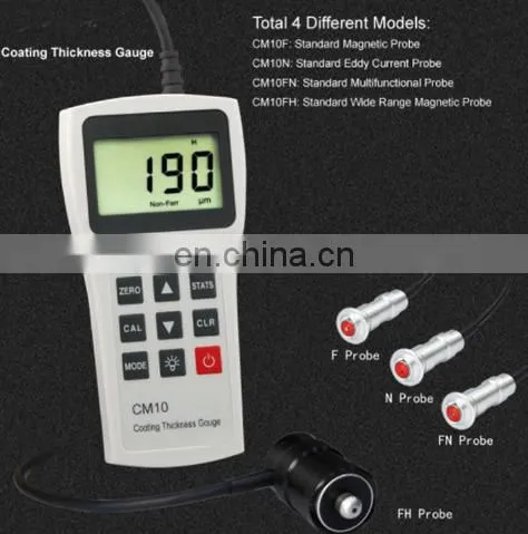 Digital display portable coating ultrasonic thickness gauge