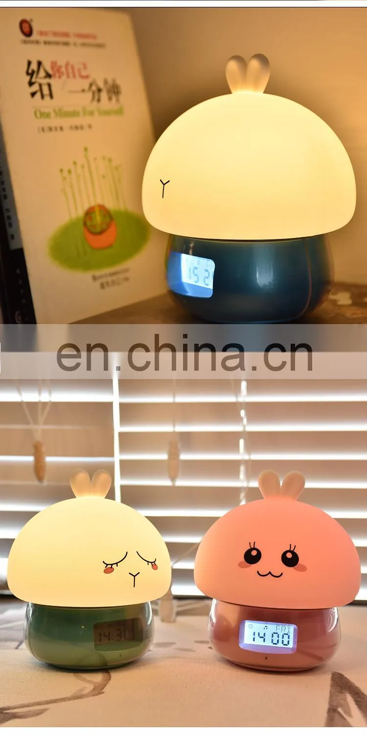 Colorful Changeable Night Light Table Lamp Alarm Clock Children Kids Digital Clock