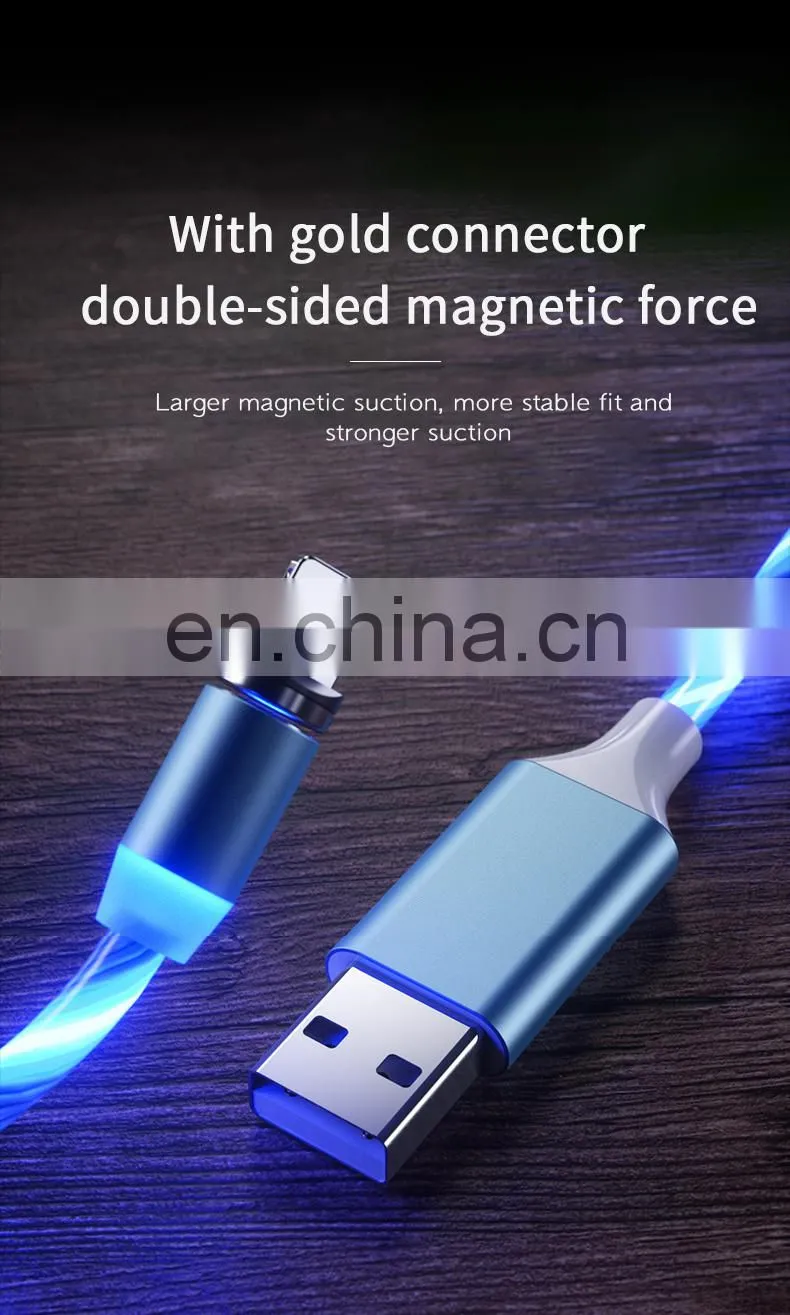 Golden SKY Colorful data line Newest 2020 shenzhen Fast Charging Line Nylon 1m Mobile Phone magnetic suction shenzhen data line