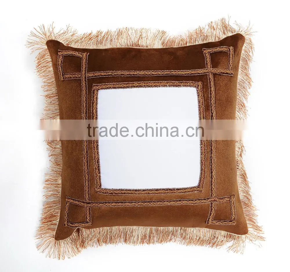 Colorking European Style Beige Heart Shape Pillowcase heat transfer sublimation blanks