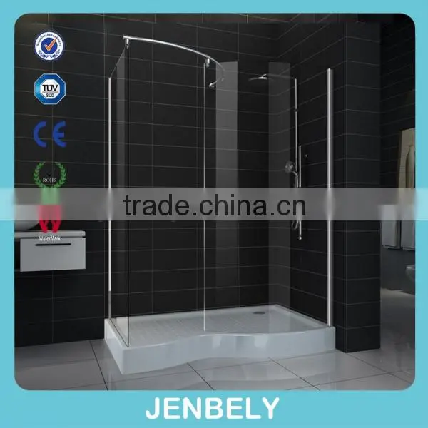 easy access walk-in shower enclosures with 6/8mm high tempered safety glass